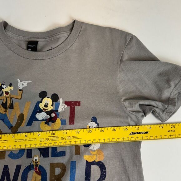 Walt Disney Word Grey Characters T-shirt S - Picture 5 of 6